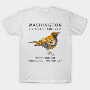 Washington, District of Columbia - state symbols - Wood Thrush T-Shirt